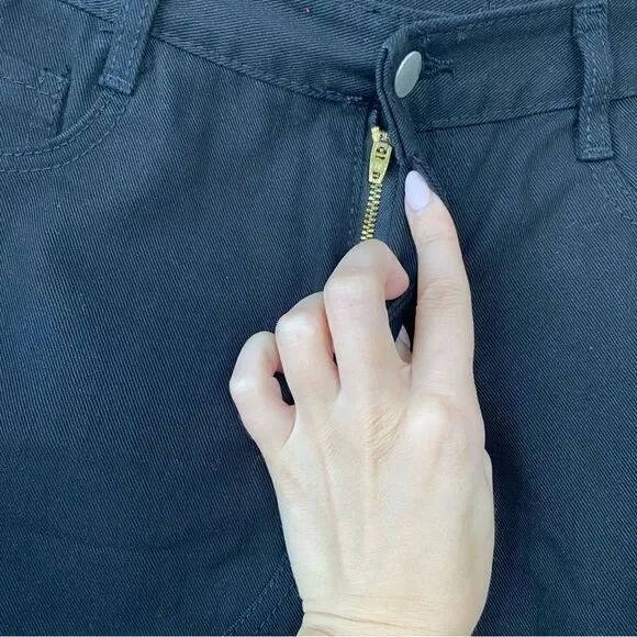 BLACK JEAN SKIRT - Picture 3 of 9